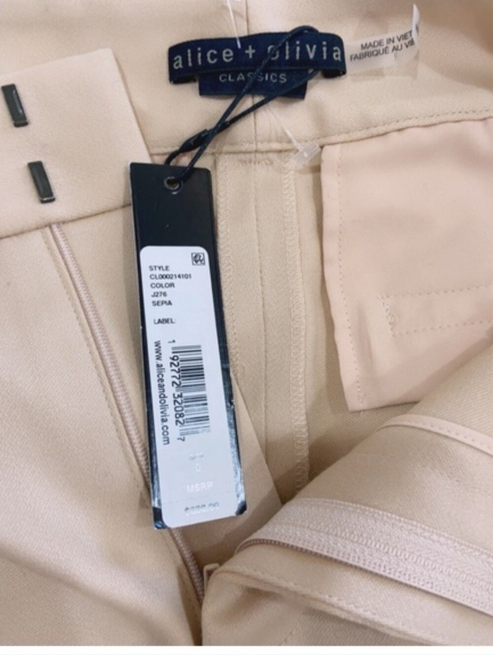 ALICE + OLIVIA PAULA HIGH WAIST PANT WITH BACK SLIT SIZE 12 NWT $330 - Picture 11 of 13